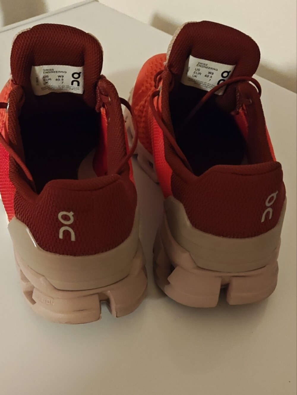 Like New OC Athletic Sneakers in Orange with Maroon Accents - Picture 3 of 4